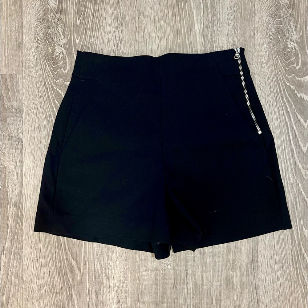 Zara High Waist Shorts - Navy
